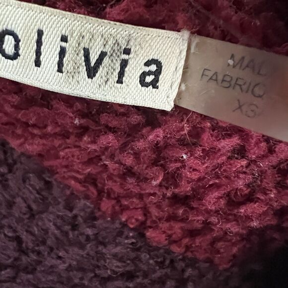 Alice + Olivia Muriel Striped Wool Oversized Vest Shawl Size XS - Picture 10 of 14